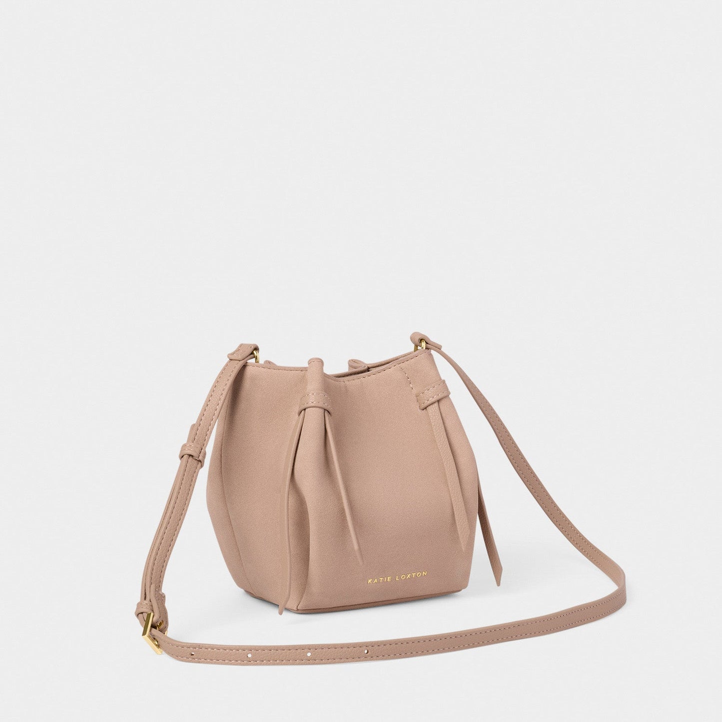 Katie Loxton Celina Mini Suedette Bucket Bag Faded Rose Suedette