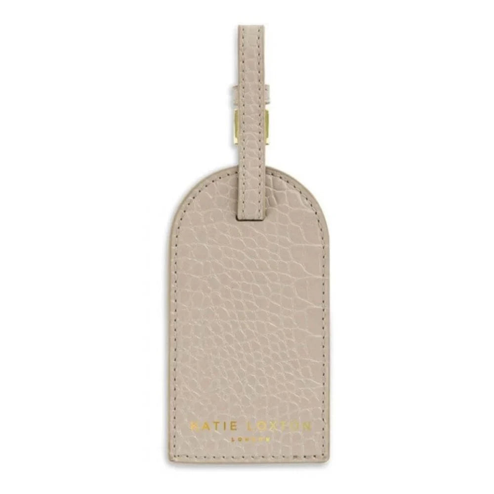 Katie Loxton Celine Faux Croc Luggage Tag Oyster Grey