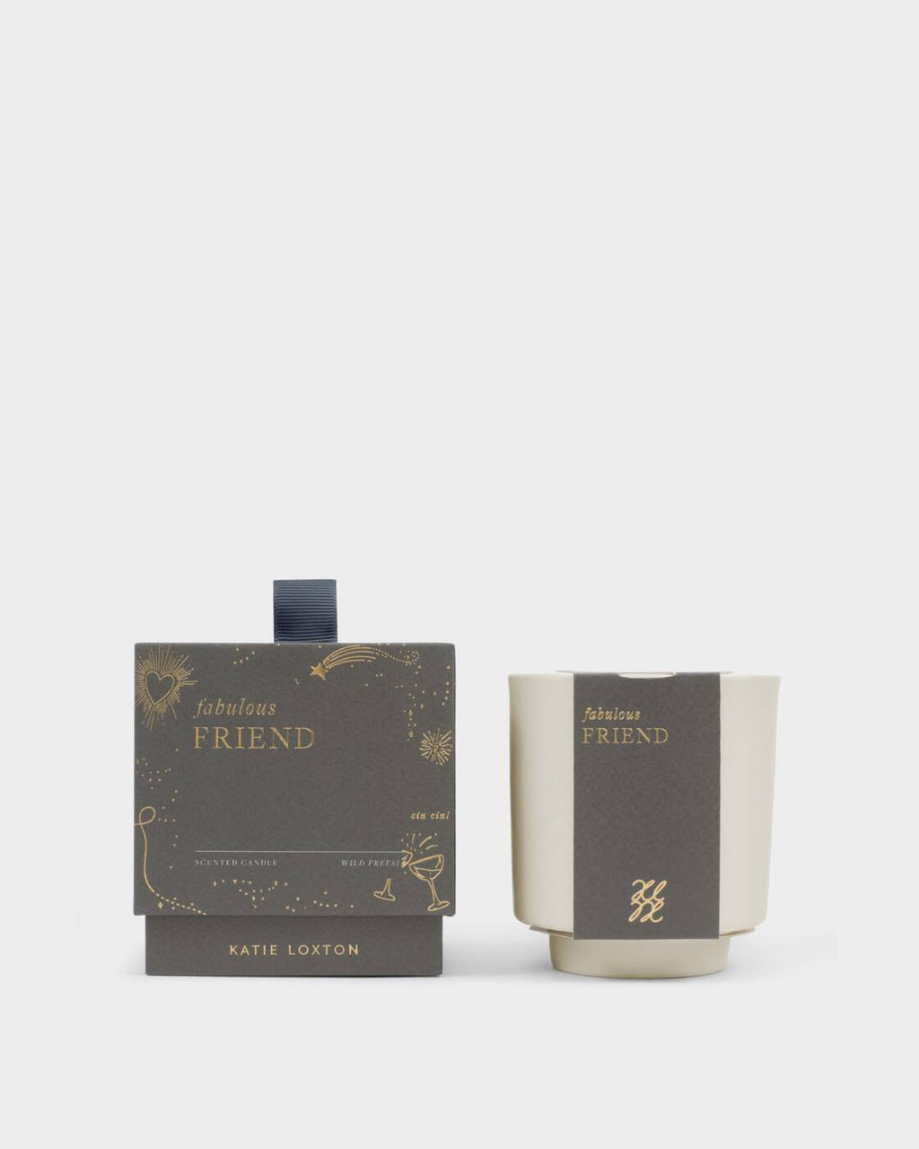 Katie Loxton Ceramic Sentiment Candle Fabulous Friend Fresh Fig And Wild Freesia