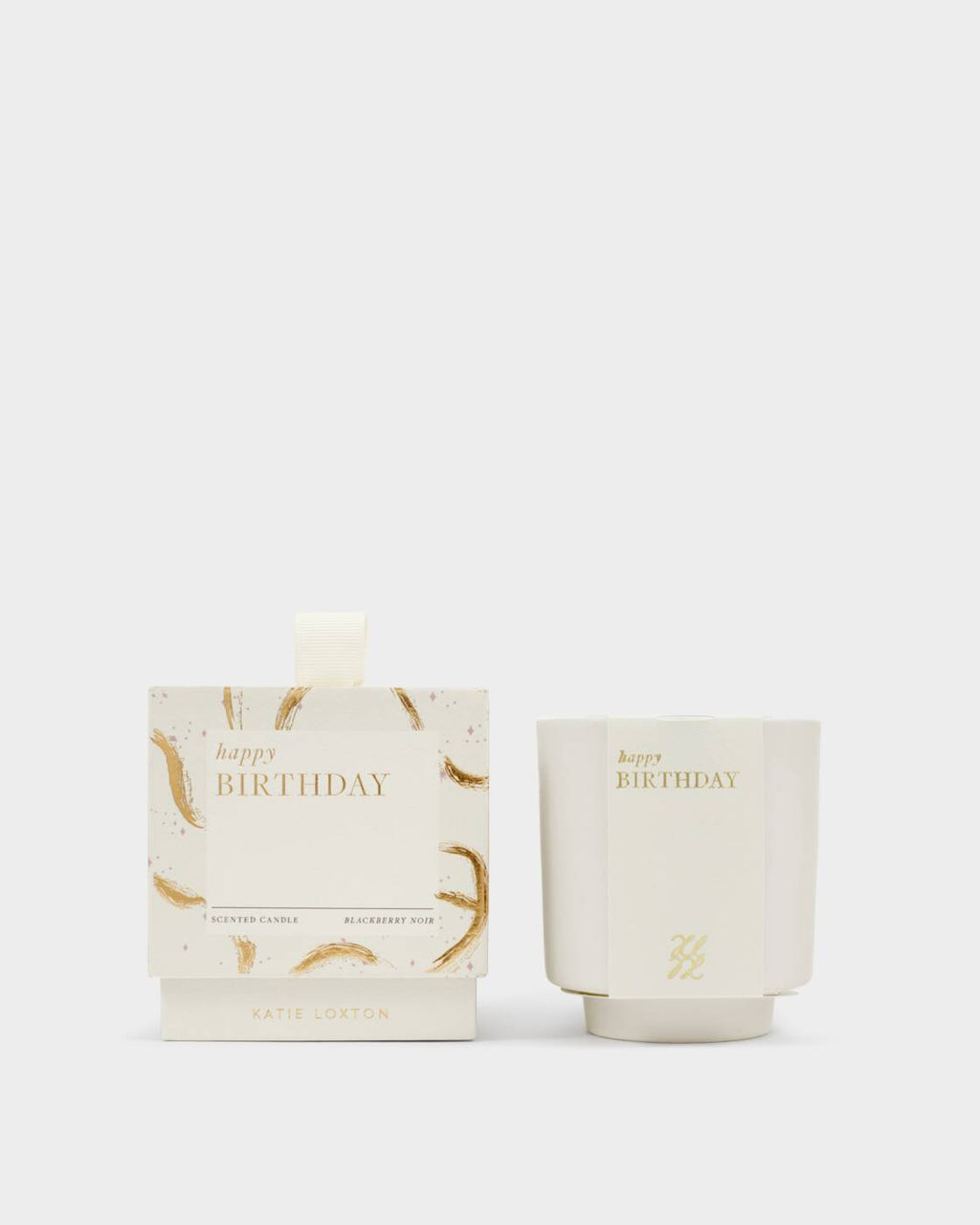 Katie Loxton Ceramic Sentiment Candle Happy Birthday Blackberry Noir