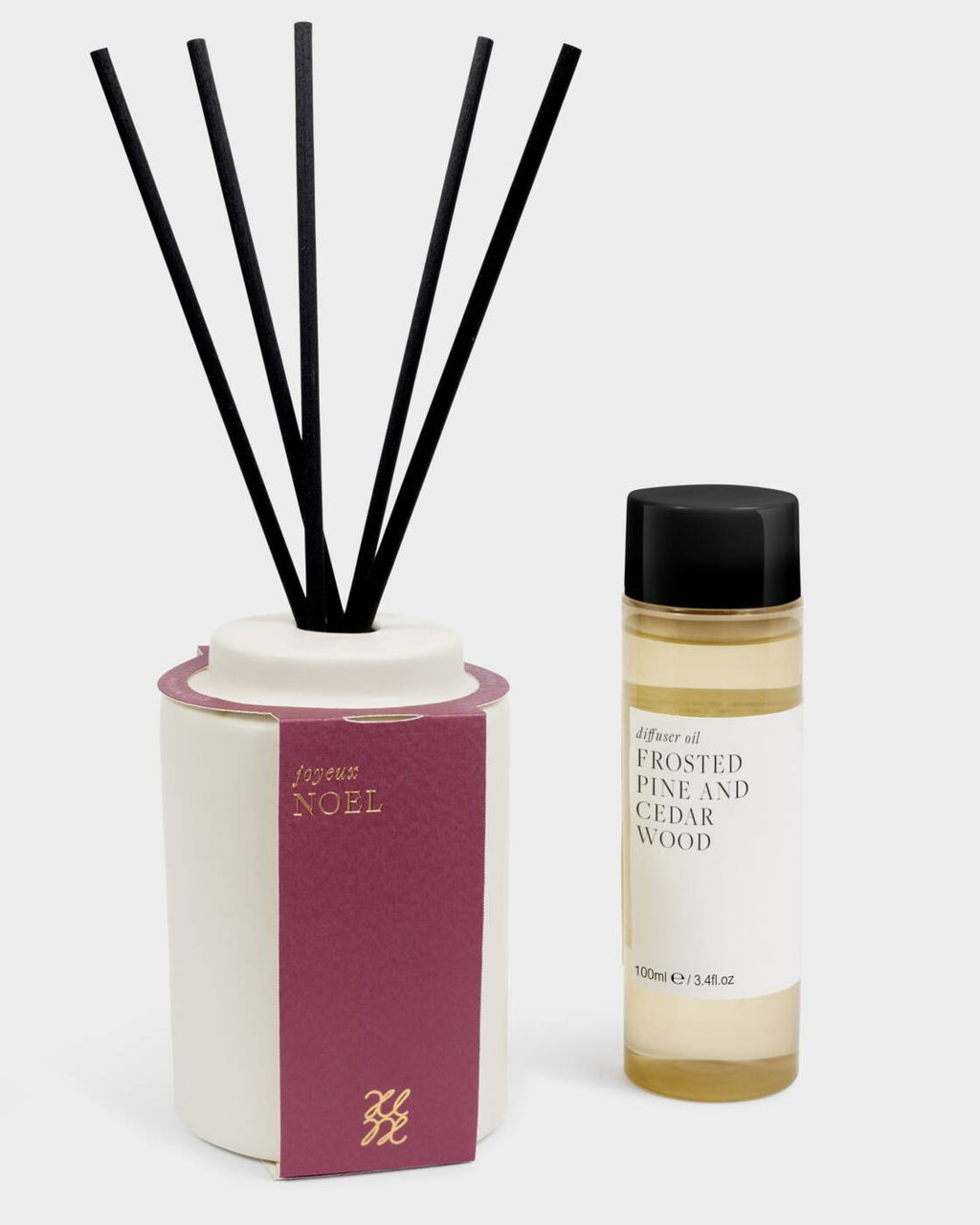 Katie Loxton Ceramic Sentiment Reed Diffuser Joyeux Noel Frosted Pine And Cedarwood