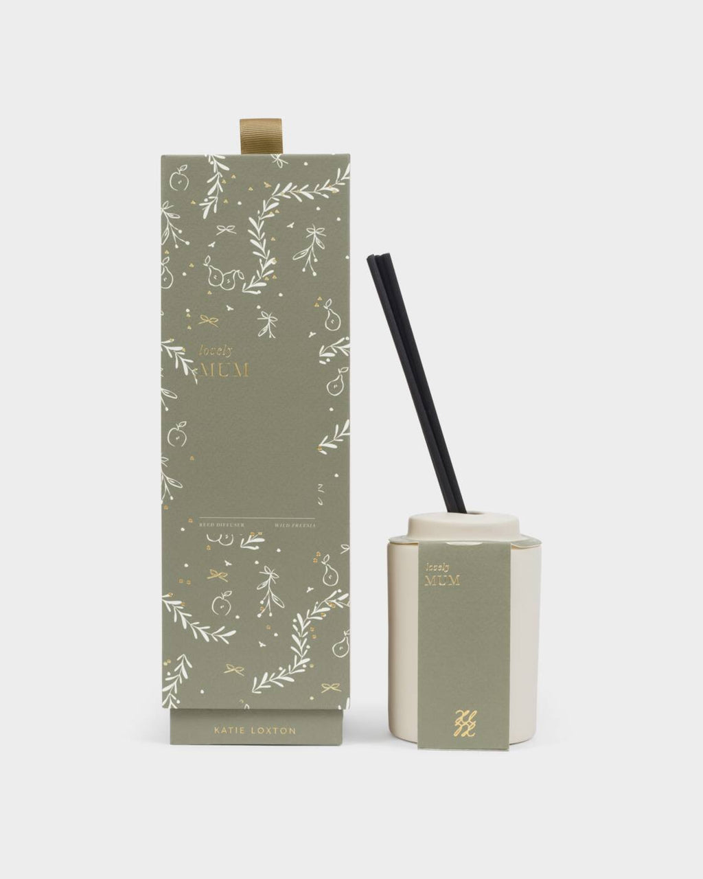 Katie Loxton Ceramic Sentiment Reed Diffuser Lovely Mum Fresh Fig And Wild Freesia