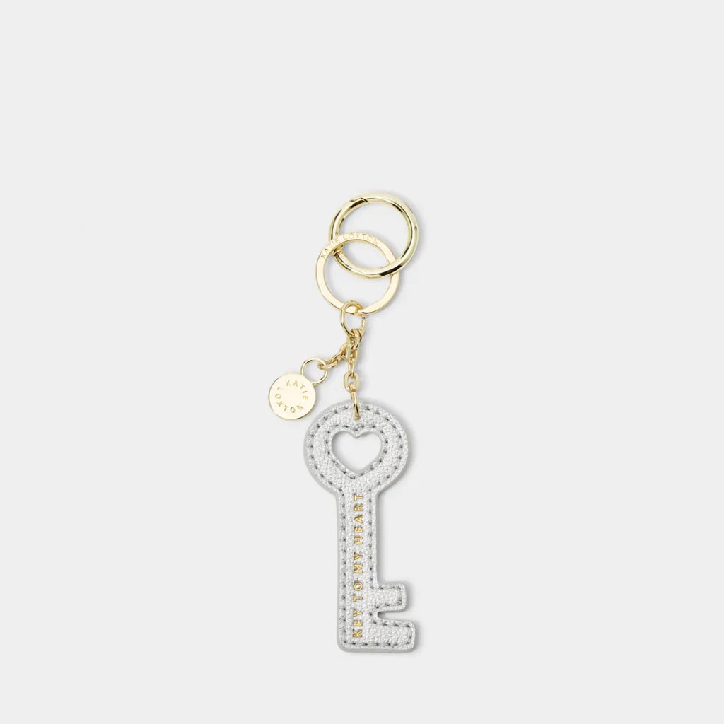 Katie Loxton Chain Keyring Key To My Heart Silver Key