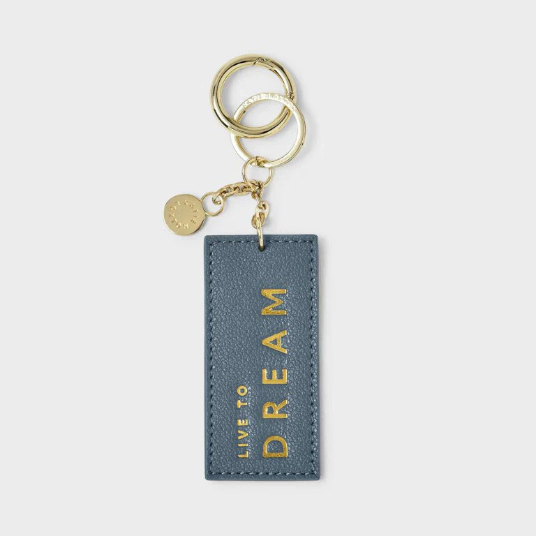 Katie Loxton Chain Keyring Live To Dream Light Navy