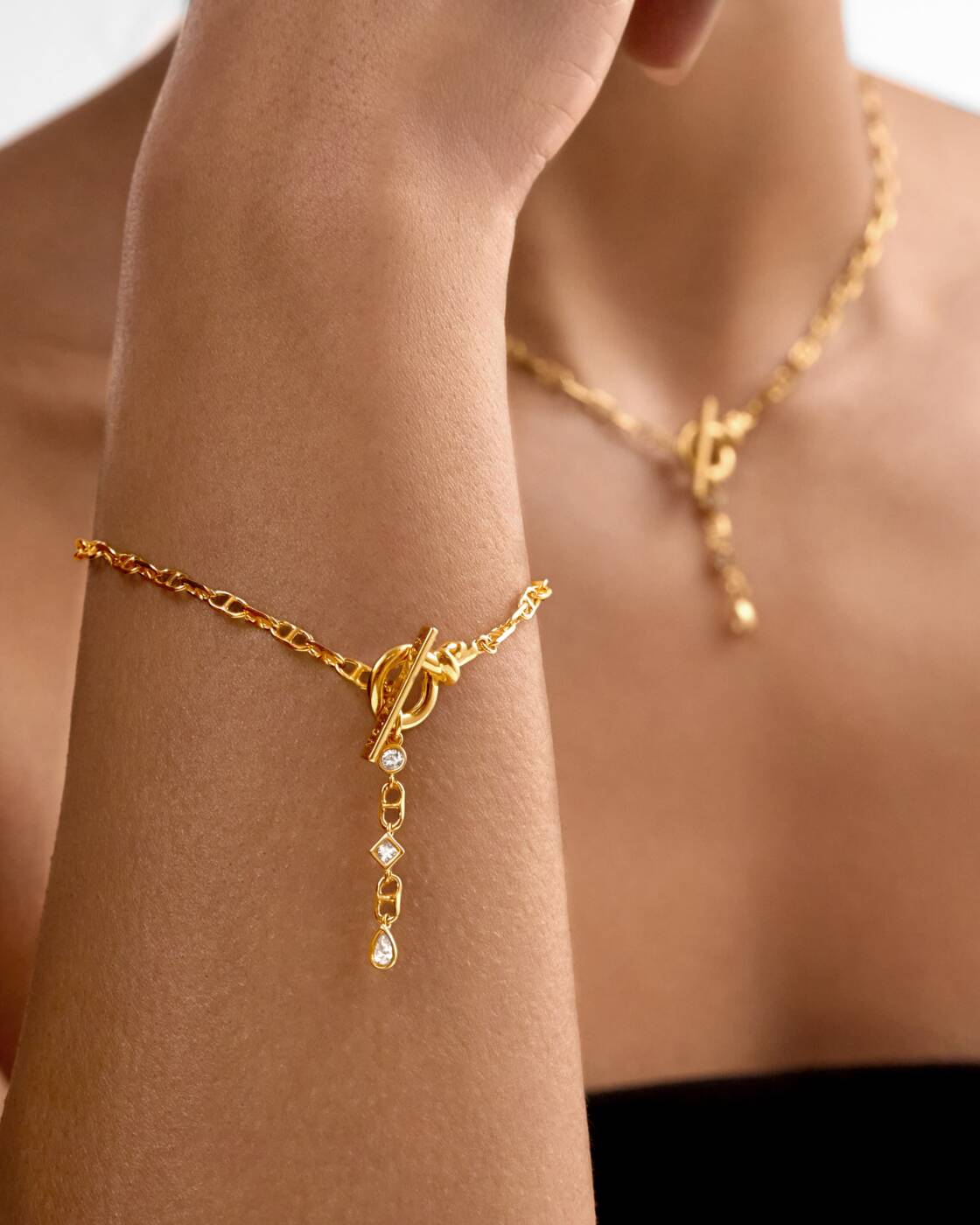 Katie Loxton Champagne Hour Bracelet Gold Coated