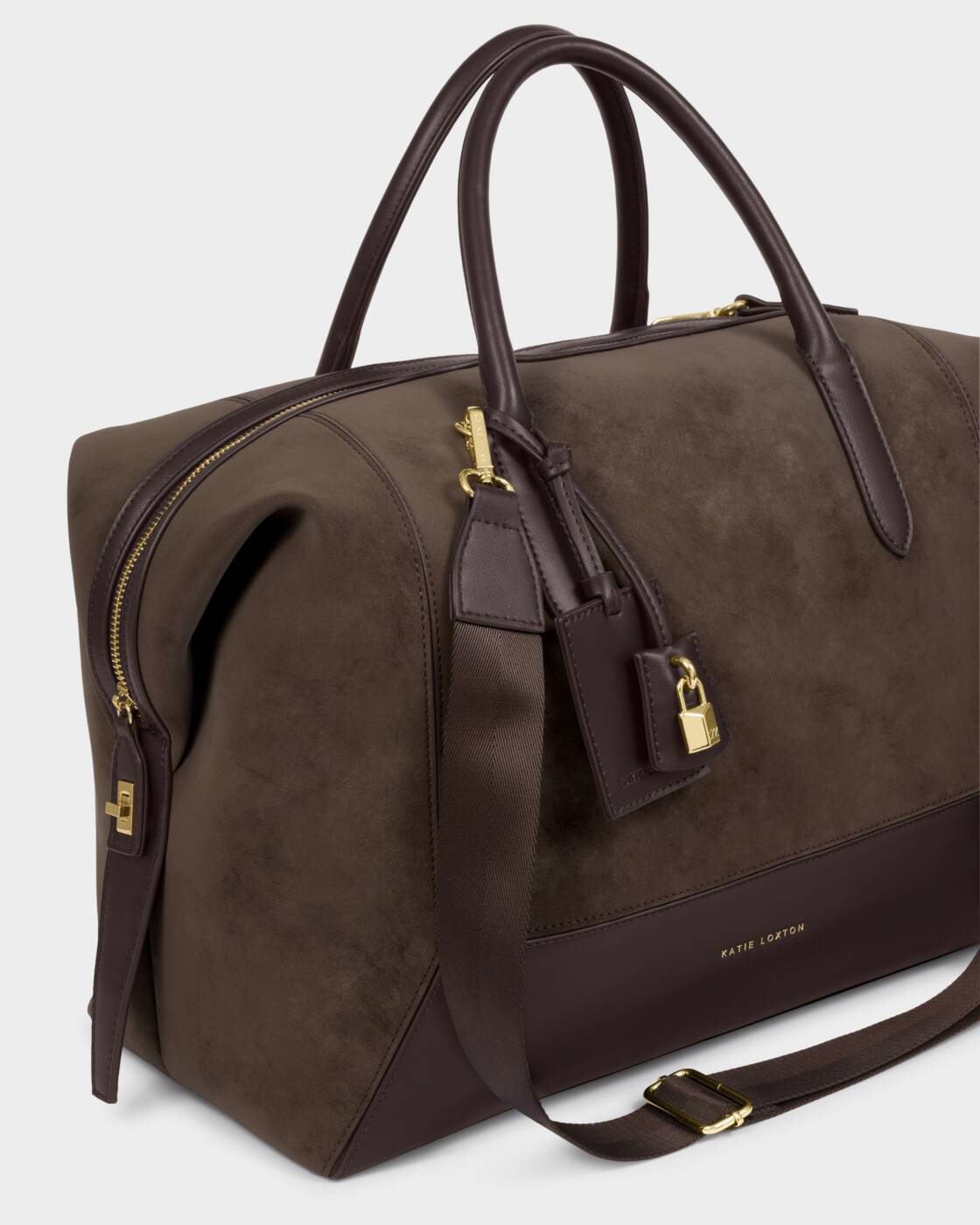 Katie Loxton Charlbury Cabin Bag Bitter Chocolate Suedette Bitter Chocolate