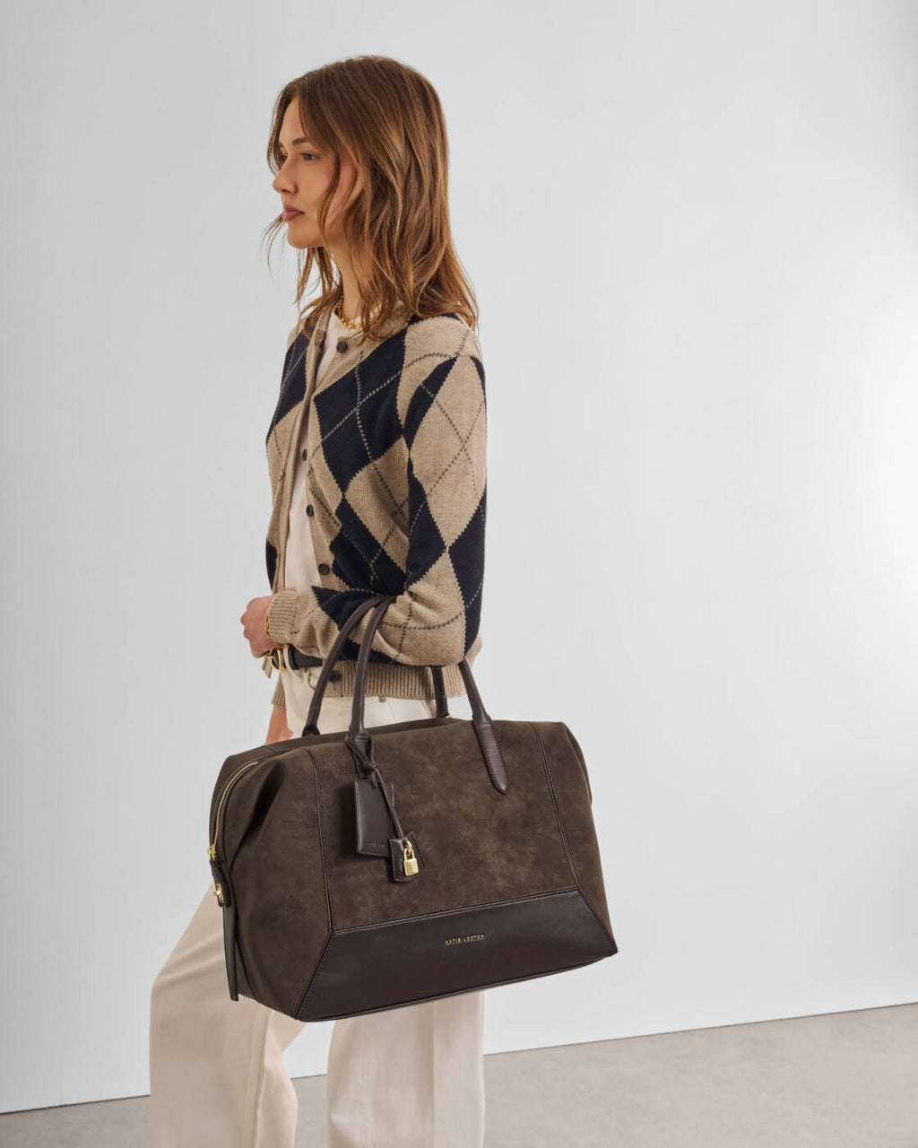 Katie Loxton Charlbury Cabin Bag Bitter Chocolate Suedette Bitter Chocolate