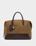 Katie Loxton Charlbury Cabin Bag Caramel Suedette Bitter Chocolate