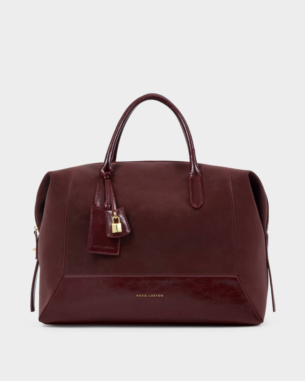 Katie Loxton Charlbury Cabin Bag Cherry Suedette Cherry Patent Crackle