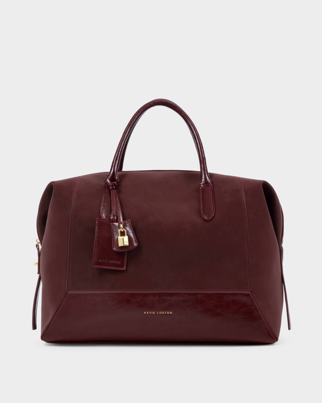 Katie Loxton Charlbury Cabin Bag Cherry Suedette Cherry Patent Crackle