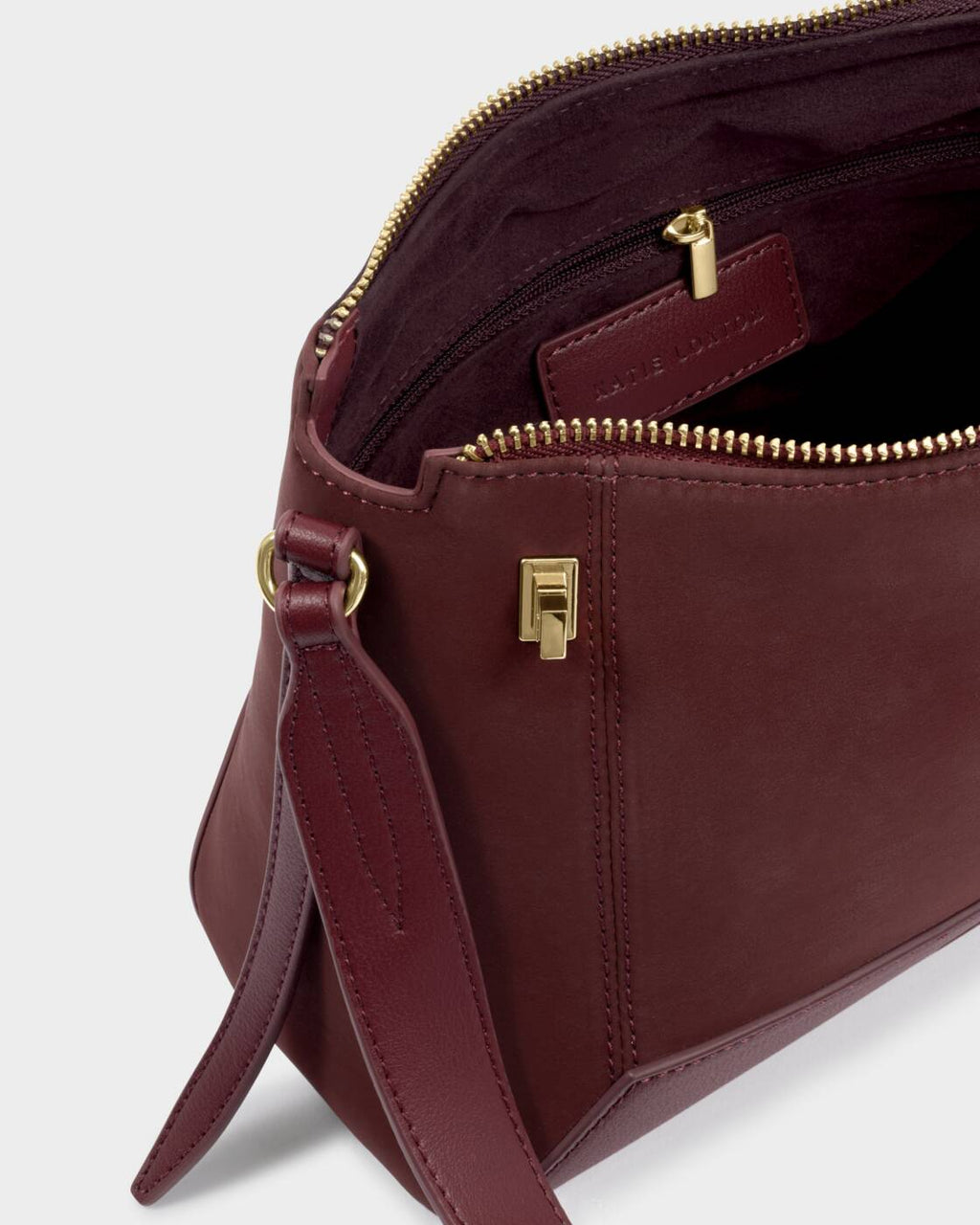 Katie Loxton Charlbury Crossbody Bag Cherry Suedette Cherry