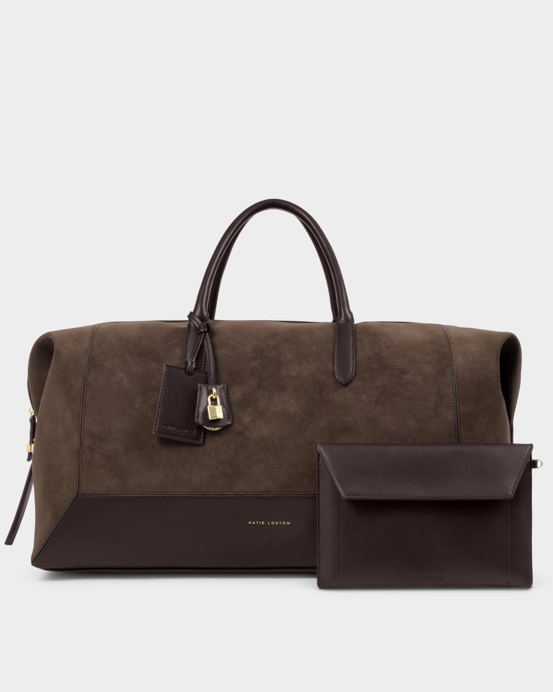 Katie Loxton Charlbury Weekend Bag Bitter Chocolate Suedette Bitter Chocolate