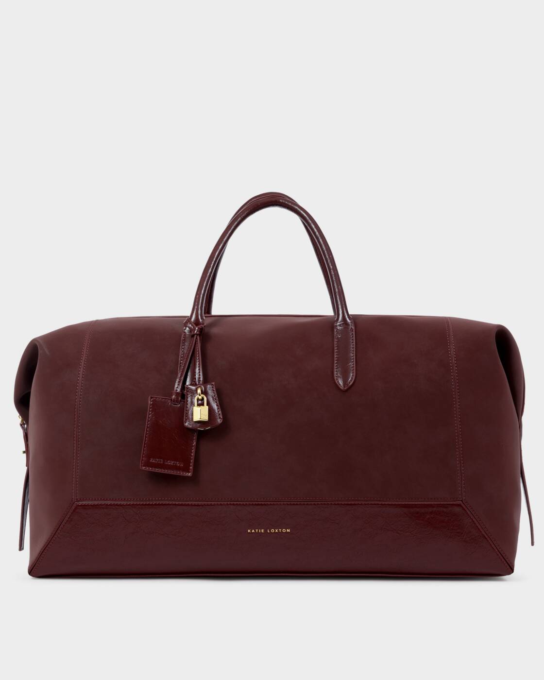 Katie Loxton Charlbury Weekend Bag Cherry Suedette Cherry Patent Crackle