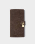Katie Loxton Charlbury Travel Wallet Chocolate Suedette