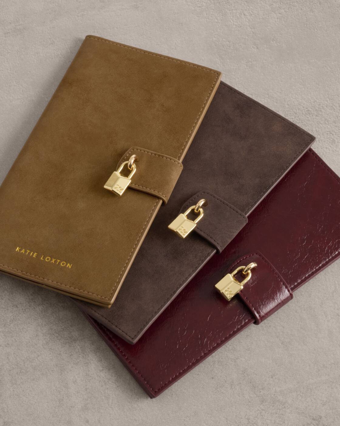 Katie Loxton Charlbury Travel Wallet Chocolate Suedette