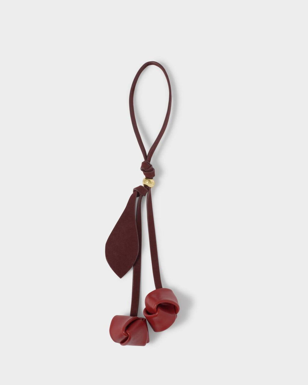 Katie Loxton Cherry Bag Charm Crimson Cherry Suedette