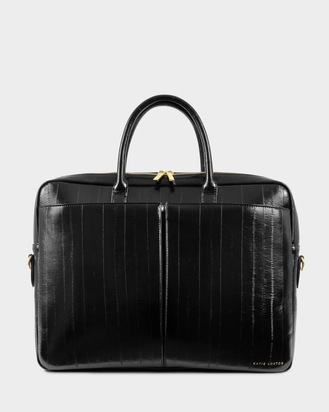 Katie Loxton City Laptop Bag Black Eel