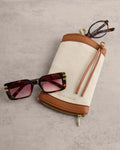 Katie Loxton Clip On Sunglasses Case Canvas/Cognac