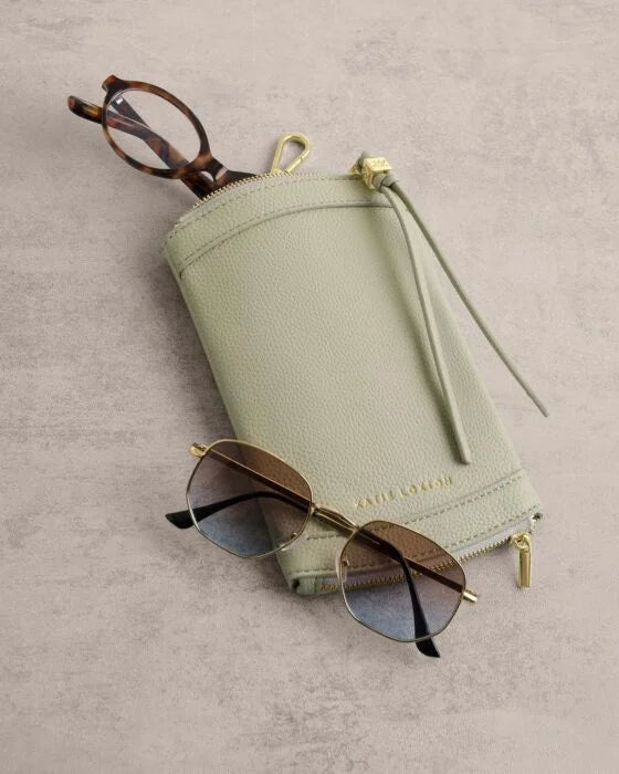 Katie Loxton Clip On Sunglasses Case Green Mist