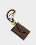 Katie Loxton Cord Purse Bitter Chocolate Suedette