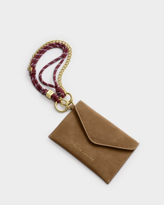 Katie Loxton Cord Purse Caramel Suedette