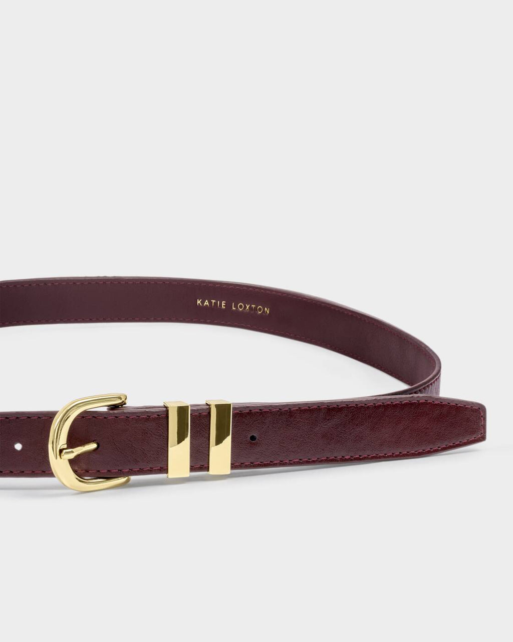 Katie Loxton Crackle Buckle Belt Cherry Patent Crackle S/M