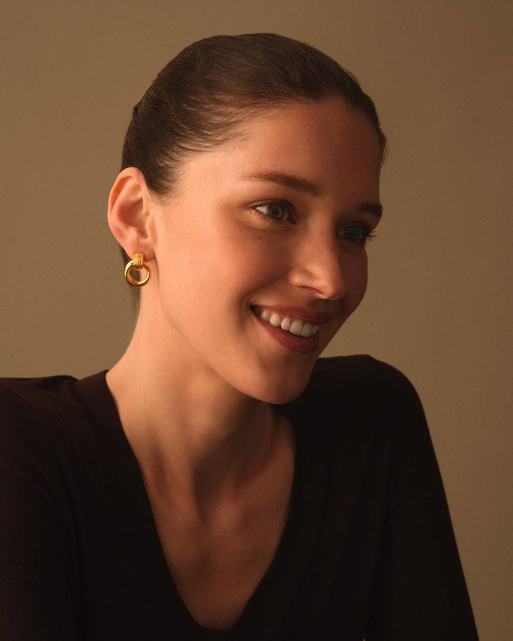Katie Loxton Demi Oversized Stud Earrings Gold Coated