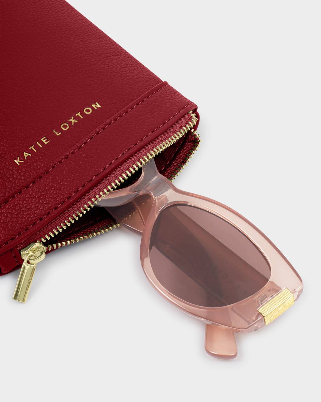 Katie Loxton Duo Sunglasses Case Crimson