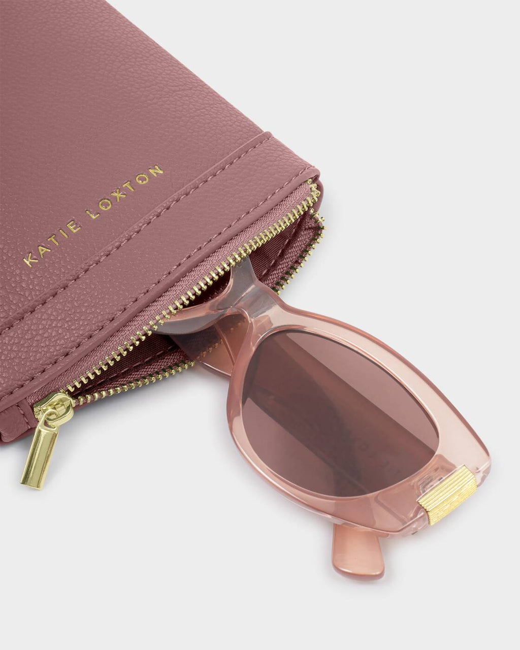 Katie Loxton Duo Sunglasses Case Deep Rose