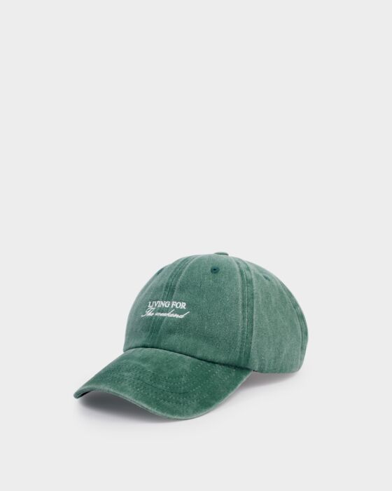 Katie Loxton Embroidered Cap Living For The Weekend Green One Size