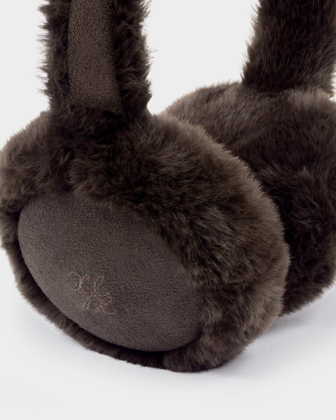 Katie Loxton Faux Suede Earmuffs Chocolate