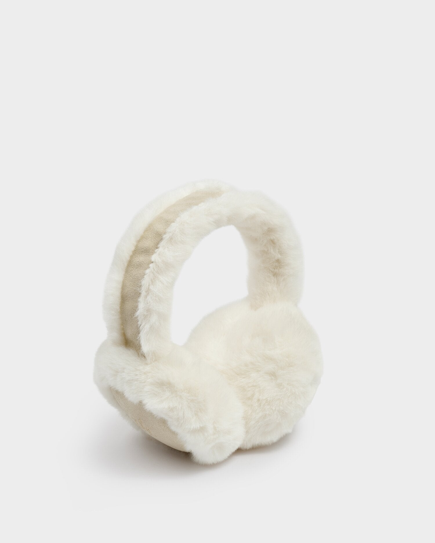 Katie Loxton Faux Suede Earmuffs Taupe Cream