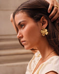Katie Loxton Floramour Oversized Earrings Gold Coated