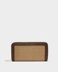 Katie Loxton Florence Purse Bitter Chocolate/Natural Raffia