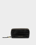 Katie Loxton Fold-Out Mirror Make Up Bag Black Croc