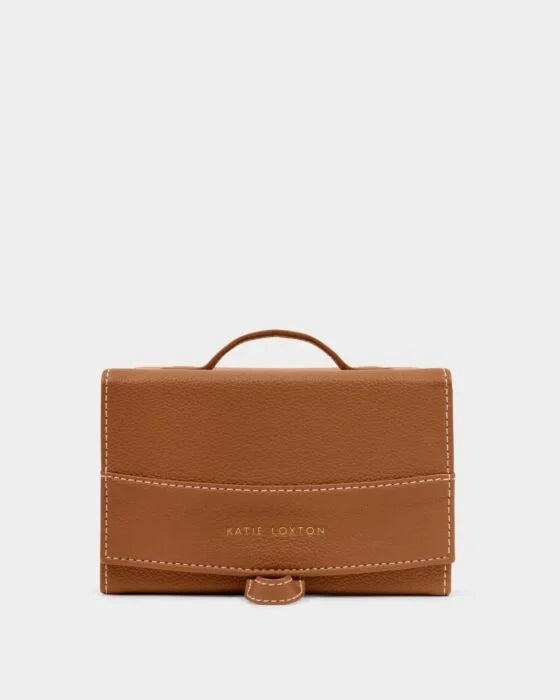 Katie Loxton Fold-Out Sunglasses Travel Case Cognac