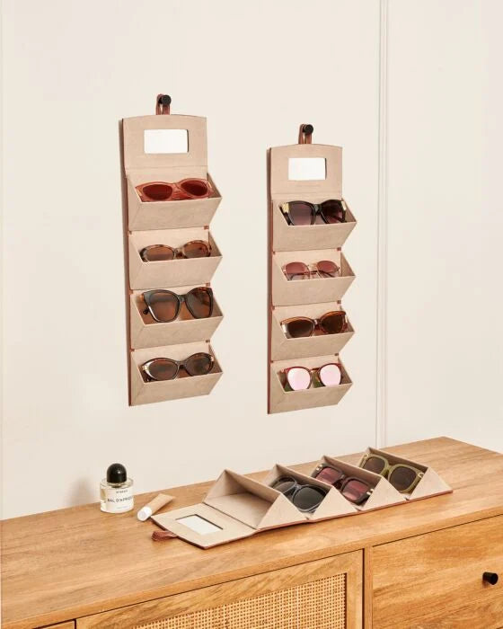 Katie Loxton Fold-Out Sunglasses Travel Case Cognac