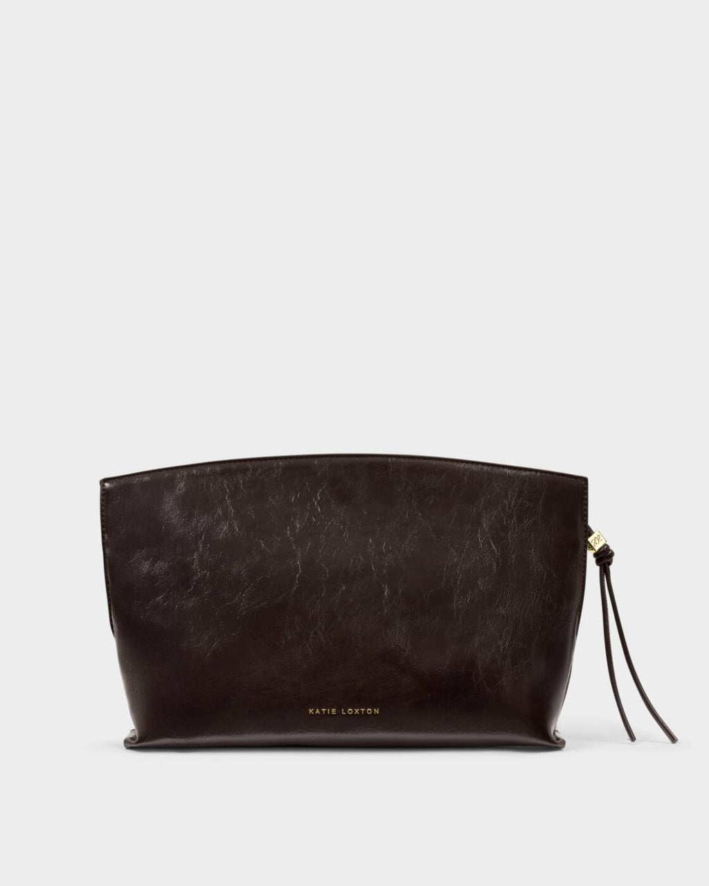 Katie Loxton Freya Clutch Bitter Chocolate Patent Crackle