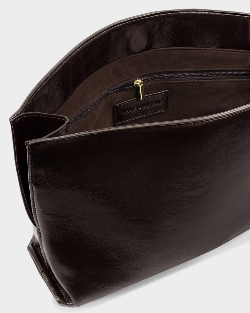 Katie Loxton Freya Clutch Bitter Chocolate Patent Crackle