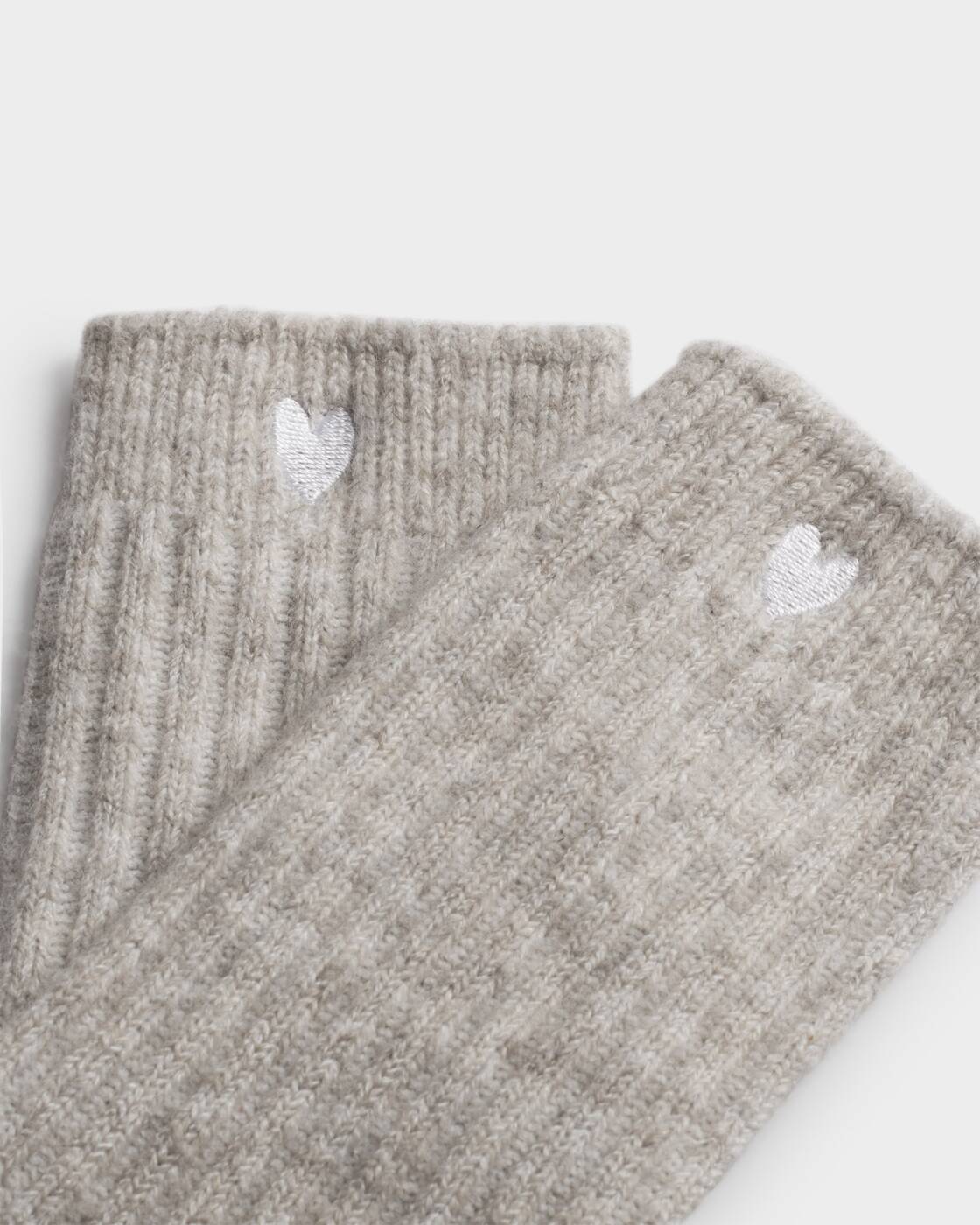 Katie Loxton Gift Boxed Chunky Knit Socks Heart Mink One Size