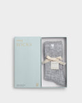 Katie Loxton Gift Boxed Chunky Knit Socks Heart Pale Grey One Size