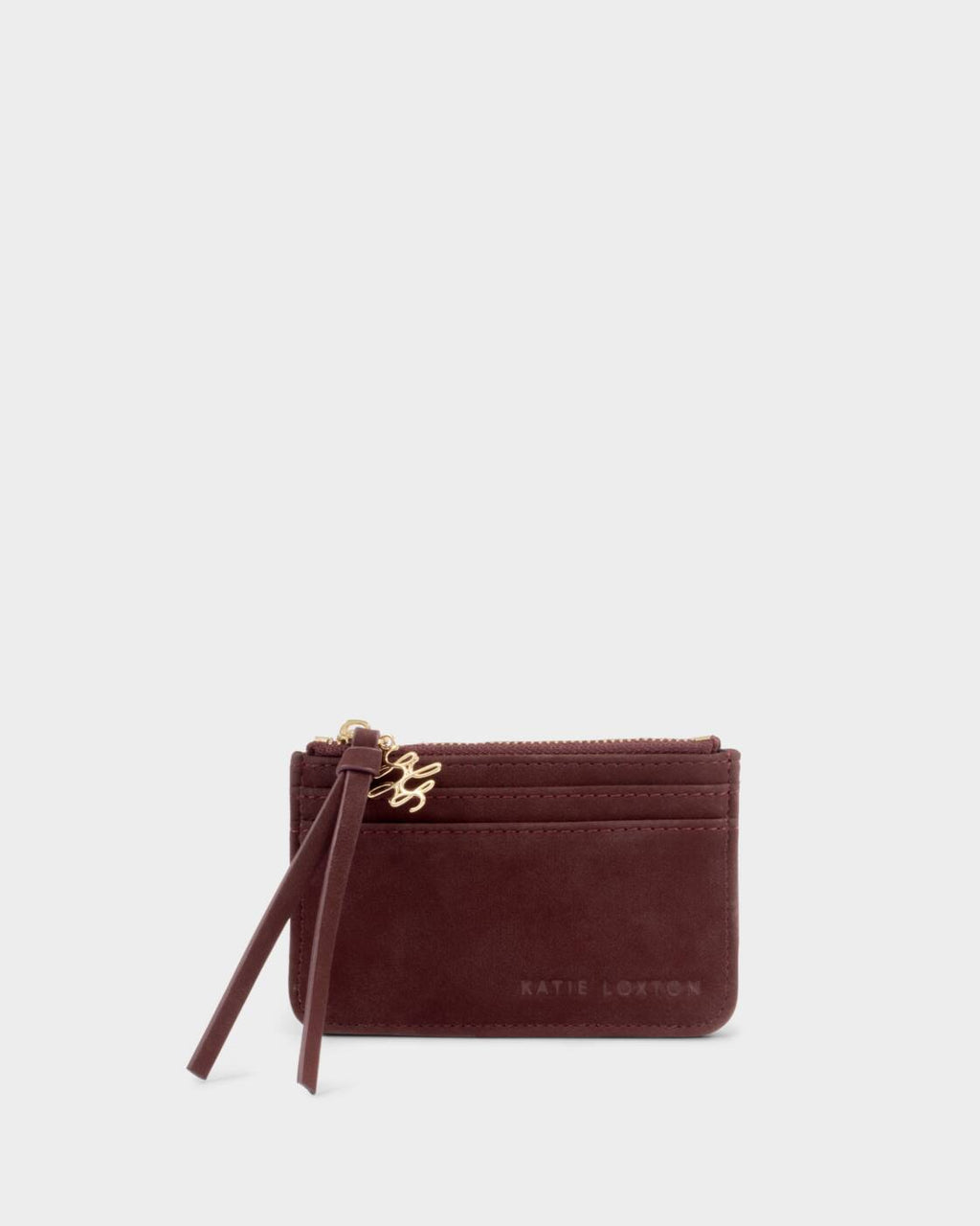 Katie Loxton Gift Boxed Coin & Cardholder Cherry Suedette