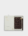 Katie Loxton Gift Boxed Coin & Cardholder Chocolate Leopard