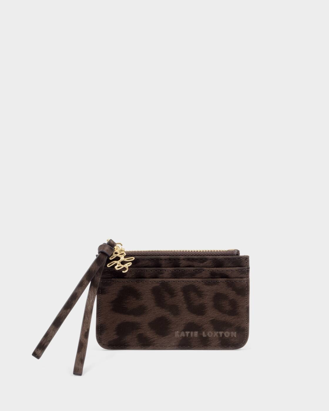 Katie Loxton Gift Boxed Coin & Cardholder Chocolate Leopard
