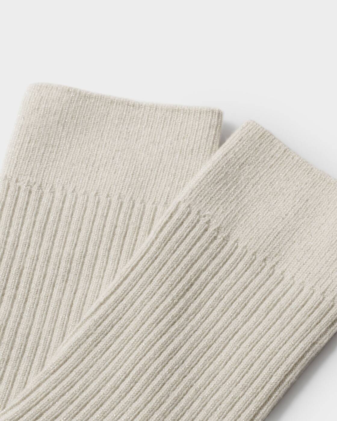 Katie Loxton Gift Boxed Duo Socks Taupe Fluffy Off White Sparkle One Size