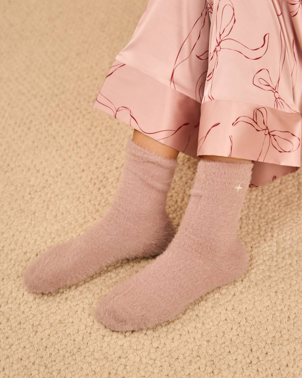 Katie Loxton Gift Boxed Fluffy Socks Star Pink One Size