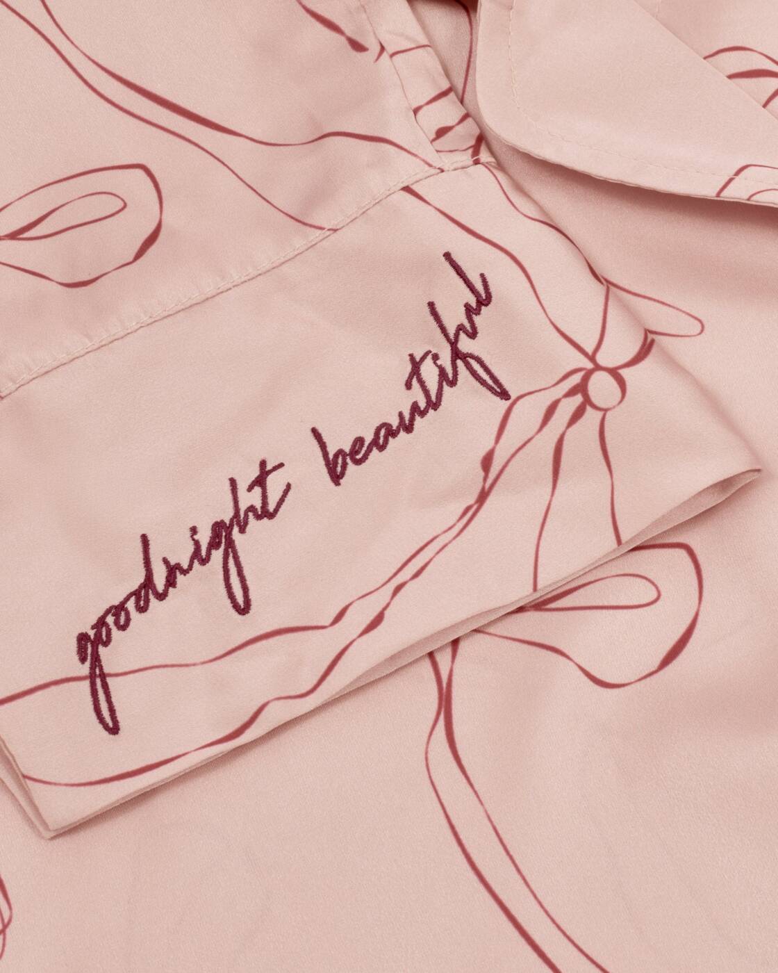 Katie Loxton Gift Boxed Pyjama Set Pink Cherry Bow Print Large