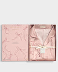 Katie Loxton Gift Boxed Pyjama Set Pink Cherry Bow Print Large