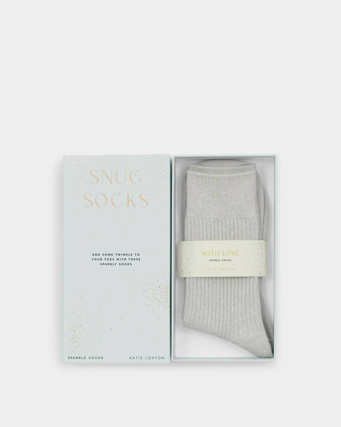 Katie Loxton Gift Boxed Sparkle Socks Grey One Size