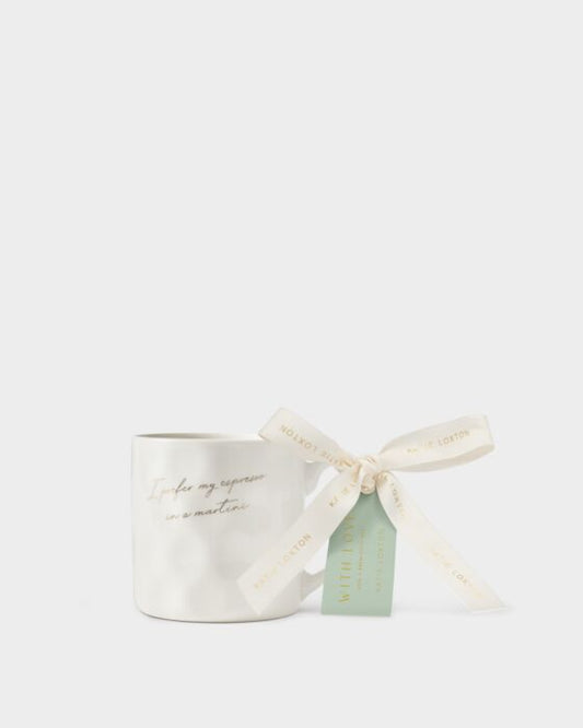 Katie Loxton Gift Tag Mug Prefer My Espresso In A Martini Off White